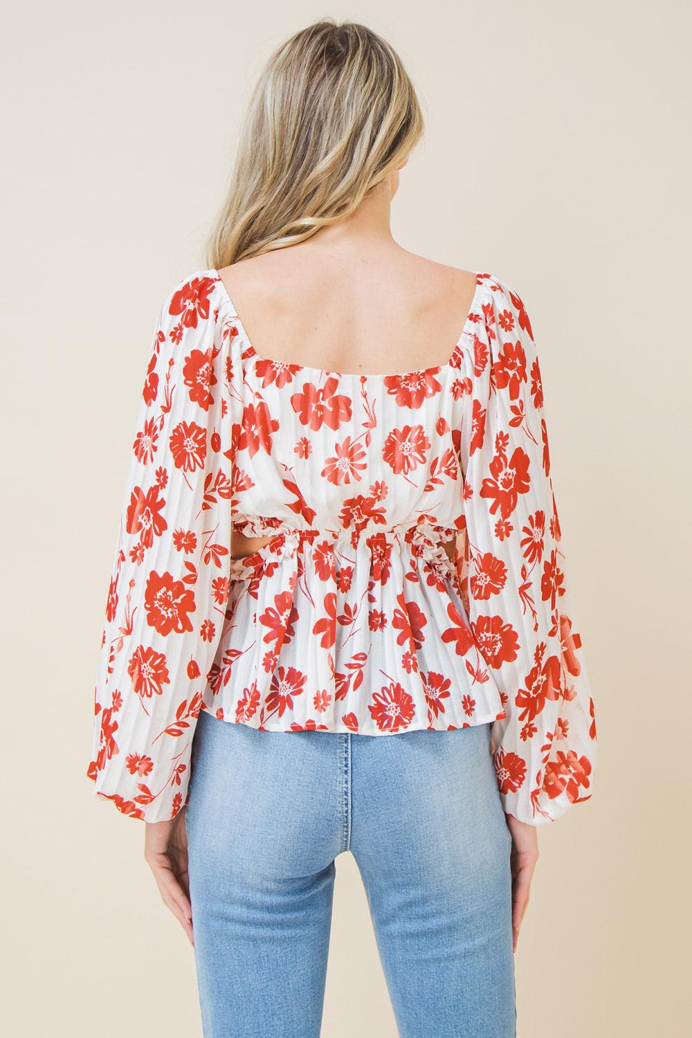 ONE MORE NIGHT WOVEN TOP.