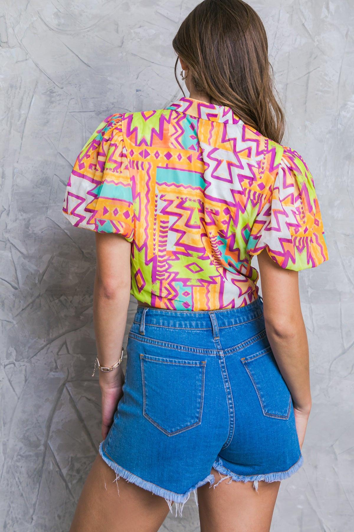 WILL NOT BE FORGOTTEN WOVEN TOP.