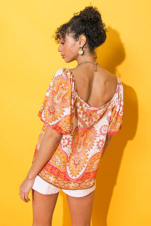 SOMEONE YOU LOVED WOVEN TOP.