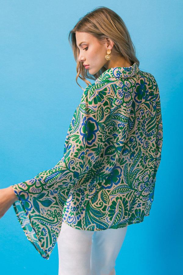 I'LL ALWAYS REMEMBER WOVEN OVERSIZED TOP.