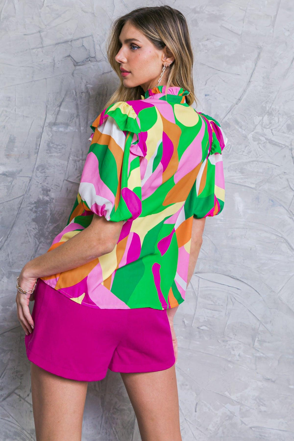 MAKE THEM PROUD WOVEN TOP.