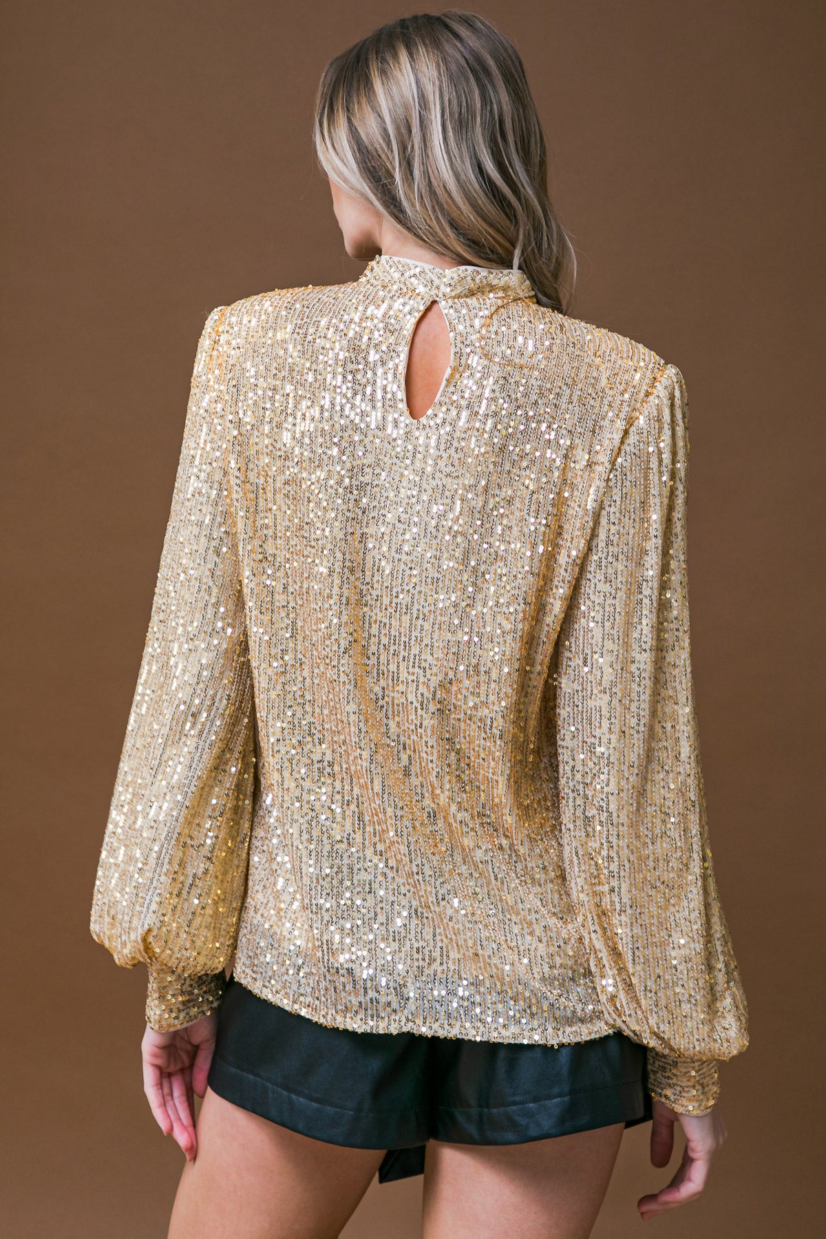 IF YOU DARE SUNFLOWER SEQUIN TOP