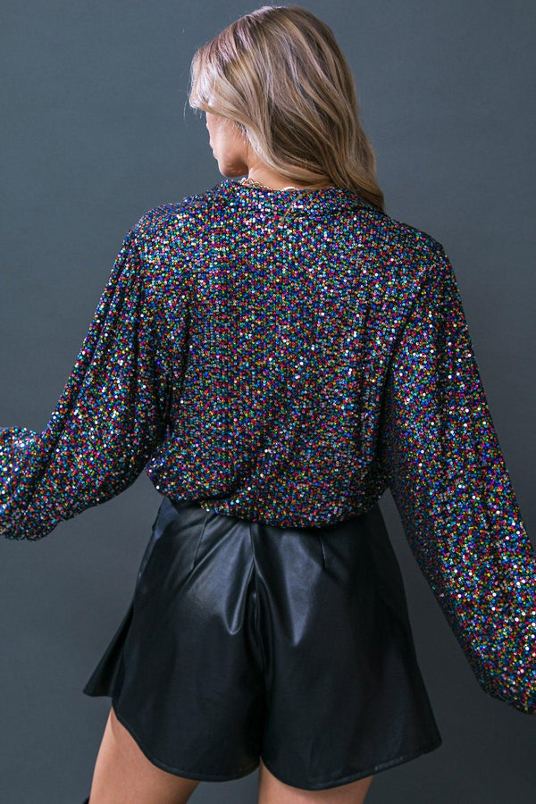FREEDOM CALLS SEQUIN TOP.