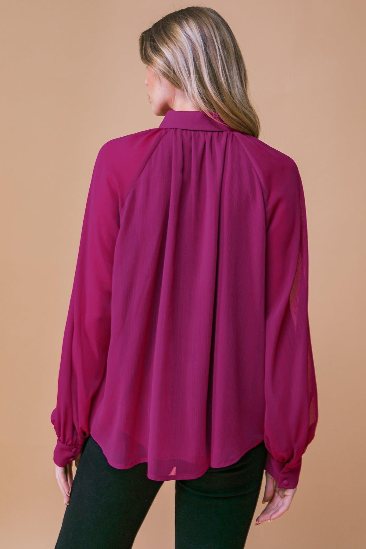 MIDNIGHT CHIC WOVEN TOP.