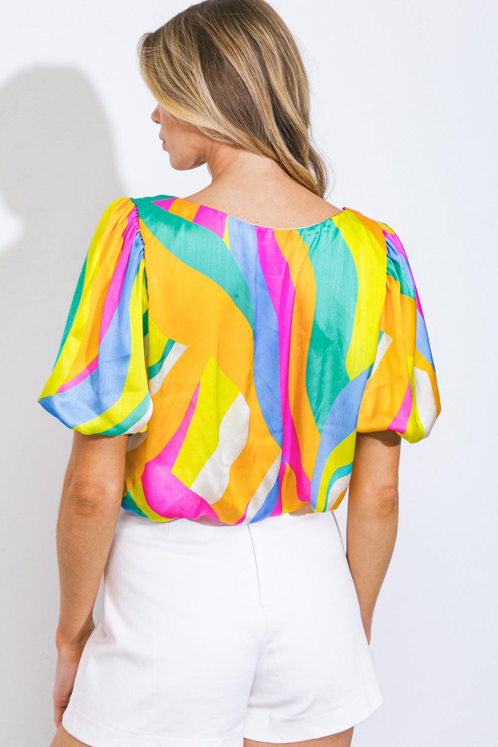 BEAUTIFUL MELODY WOVEN TOP.