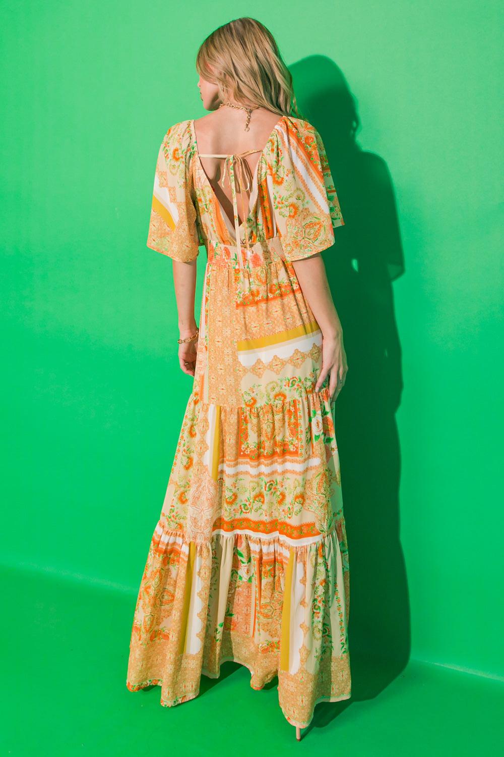 HARBOR POINT WOVEN MAXI DRESS.