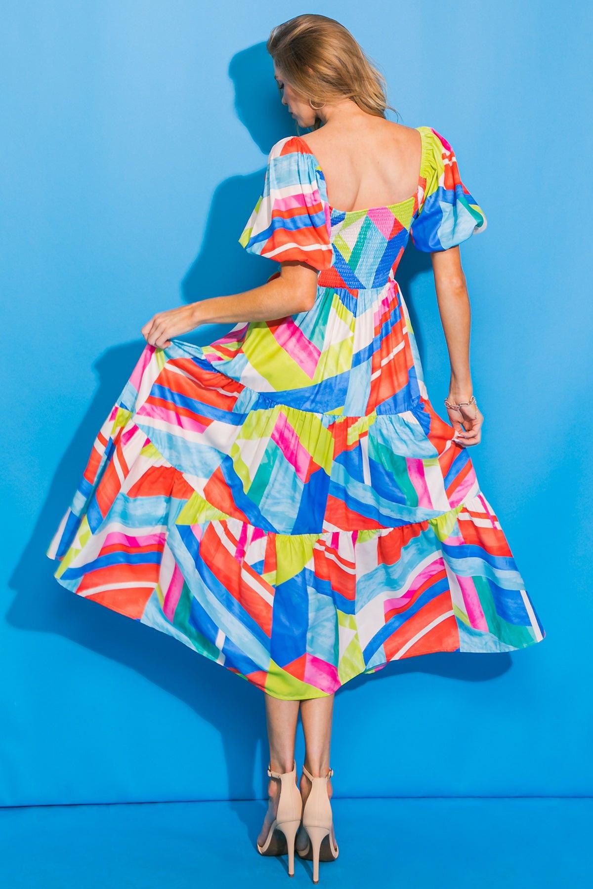 FULL OF GRACE WOVEN MIDI DRESS - Flying Tomato - DRESSES - Flying Tomato