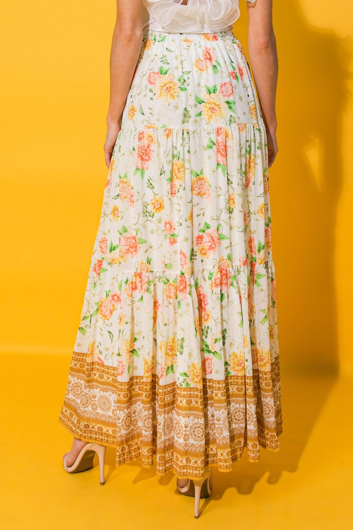 FRIENDSHIP BRIGHT MAXI SKIRT.
