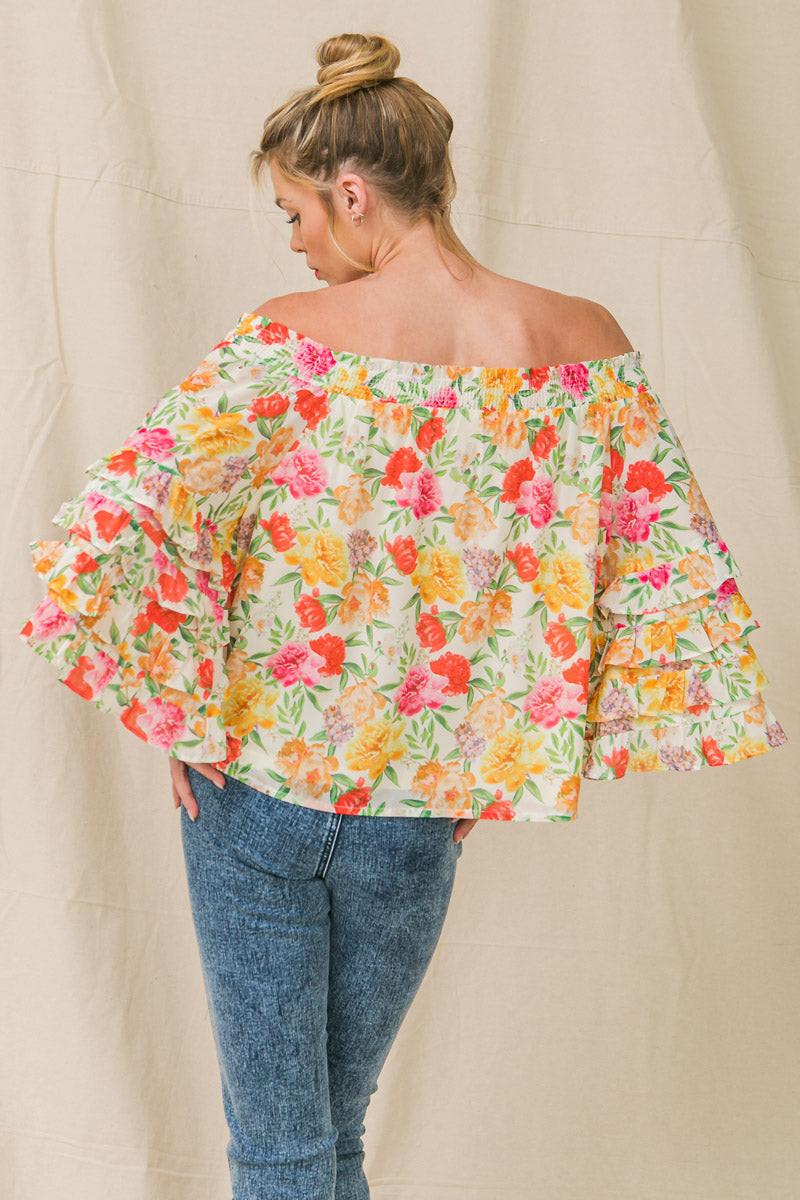 LET'S DANCE IVORY WOVEN TOP.