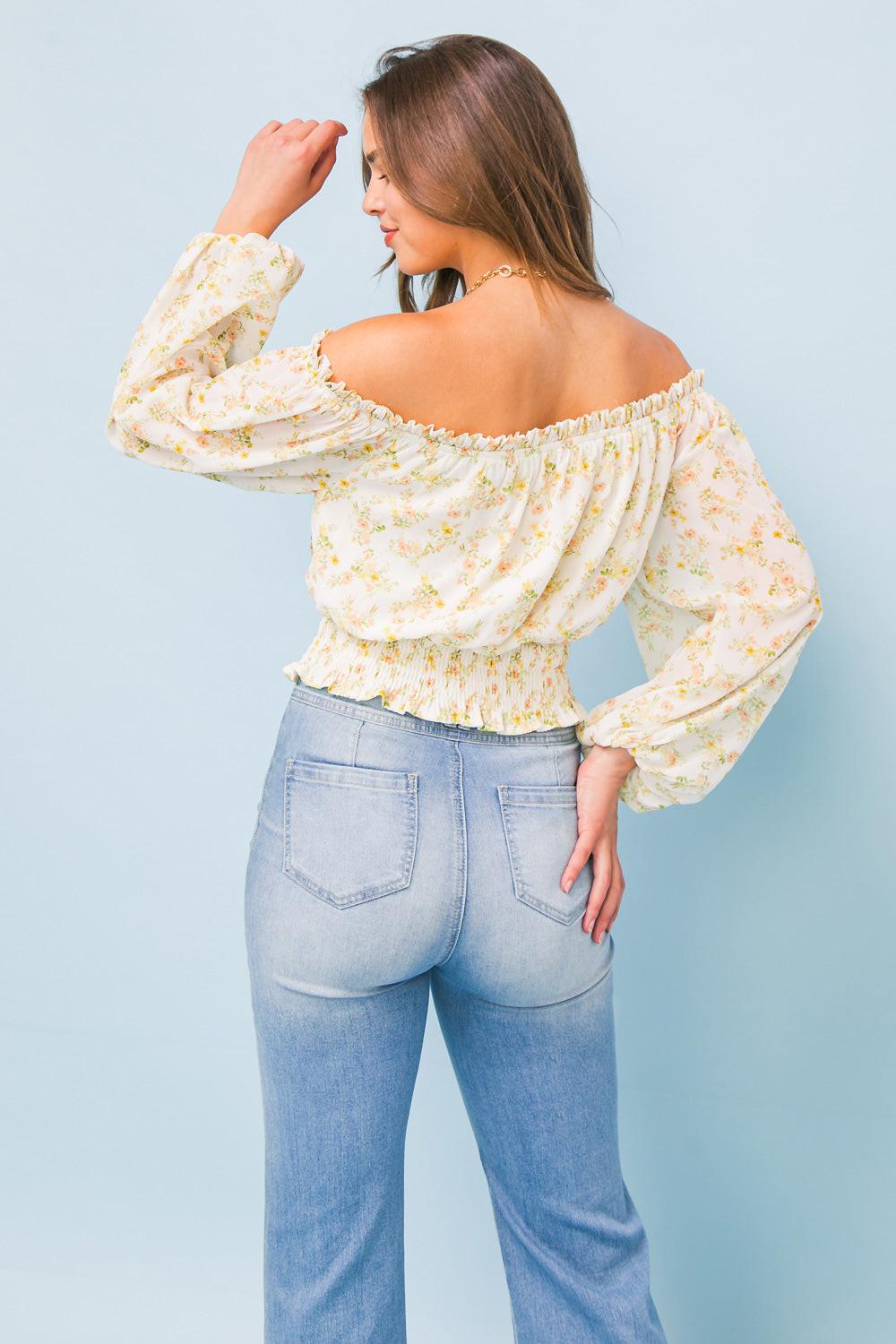 OUT TONIGHT WOVEN TOP.