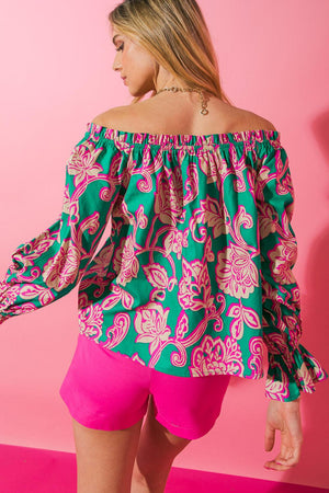 MEANT TO SHINE POPLIN TOP.