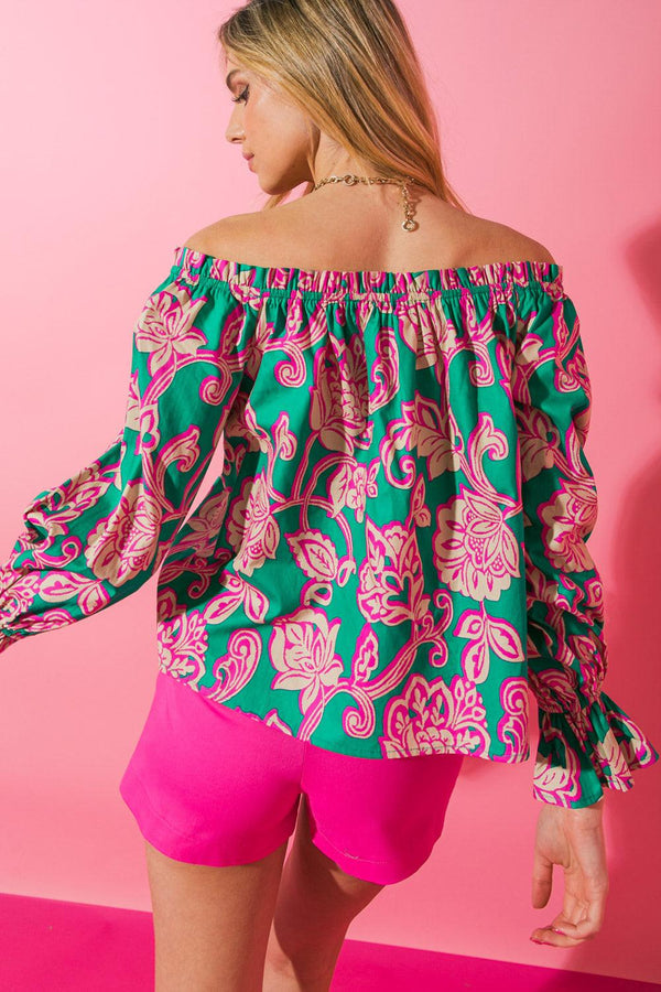 MEANT TO SHINE POPLIN TOP.