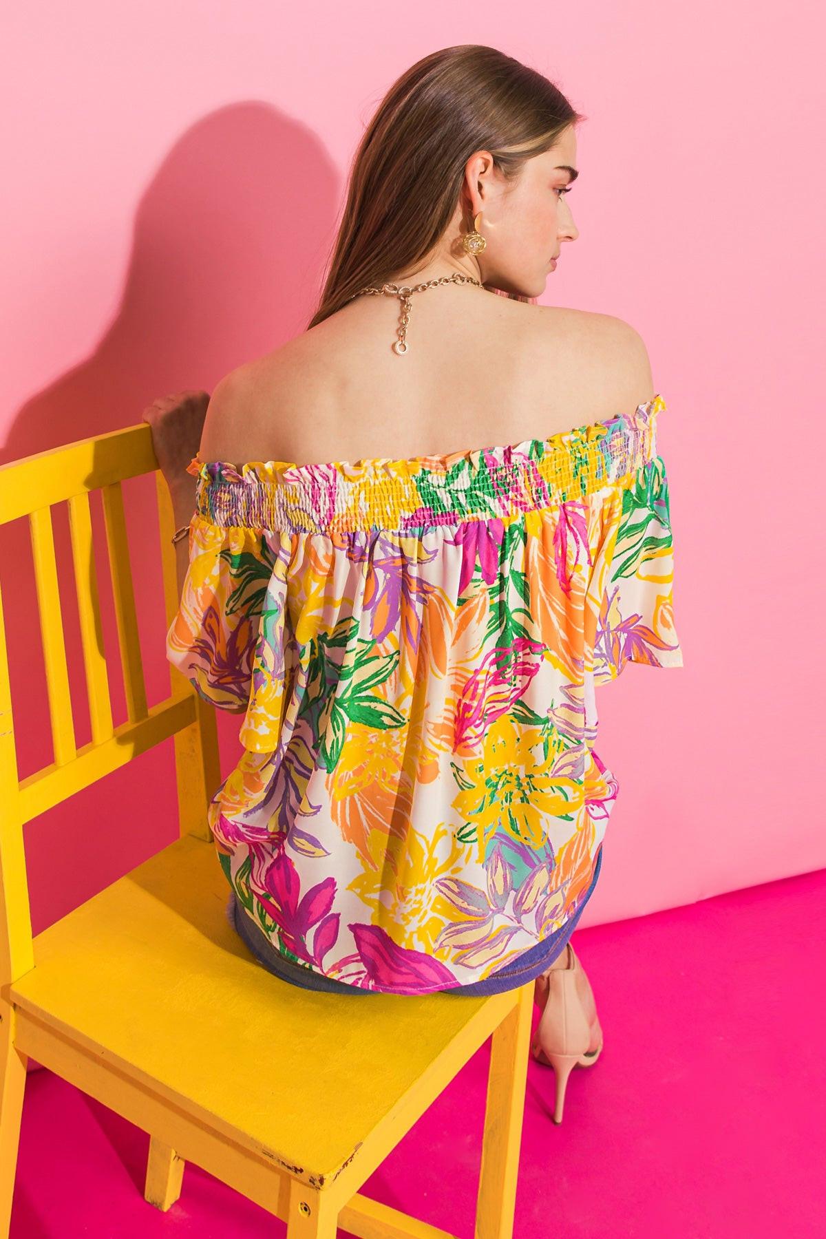BOCA RATON WOVEN TOP.