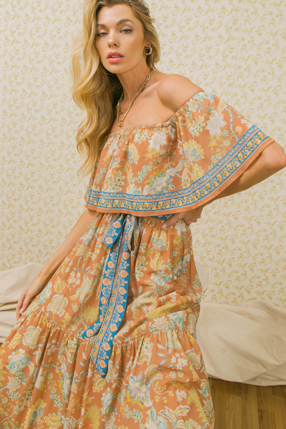 HEADED TO COCKTAIL HOUR WOVEN MAXI DRESS