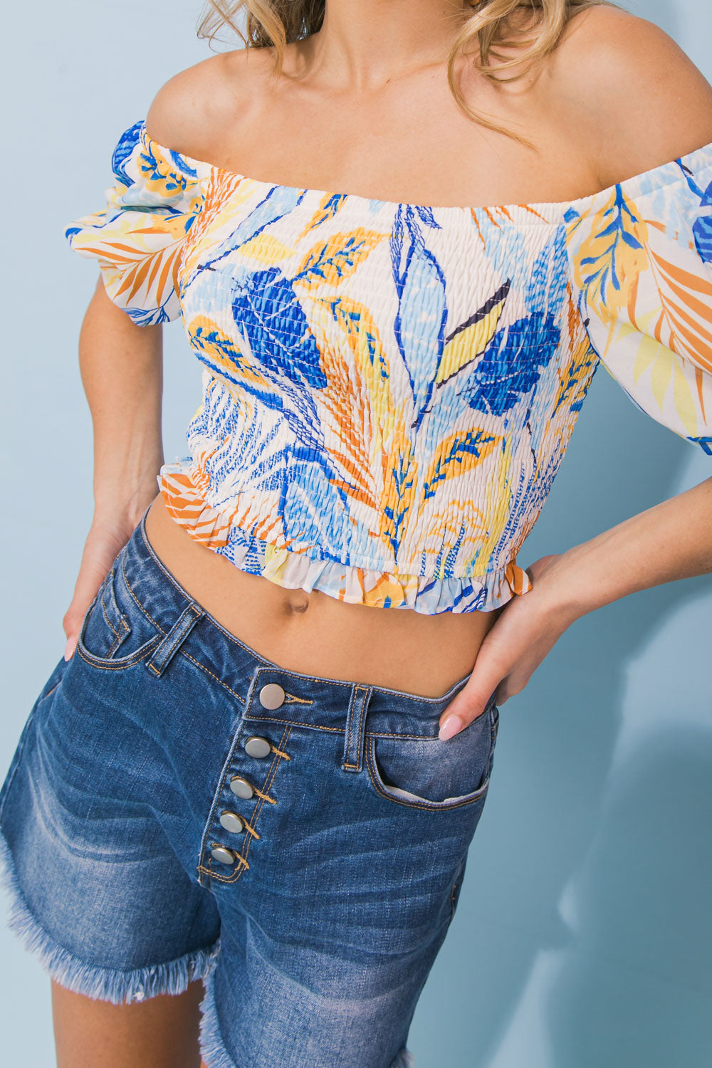LOST IN PARADISE WOVEN TOP