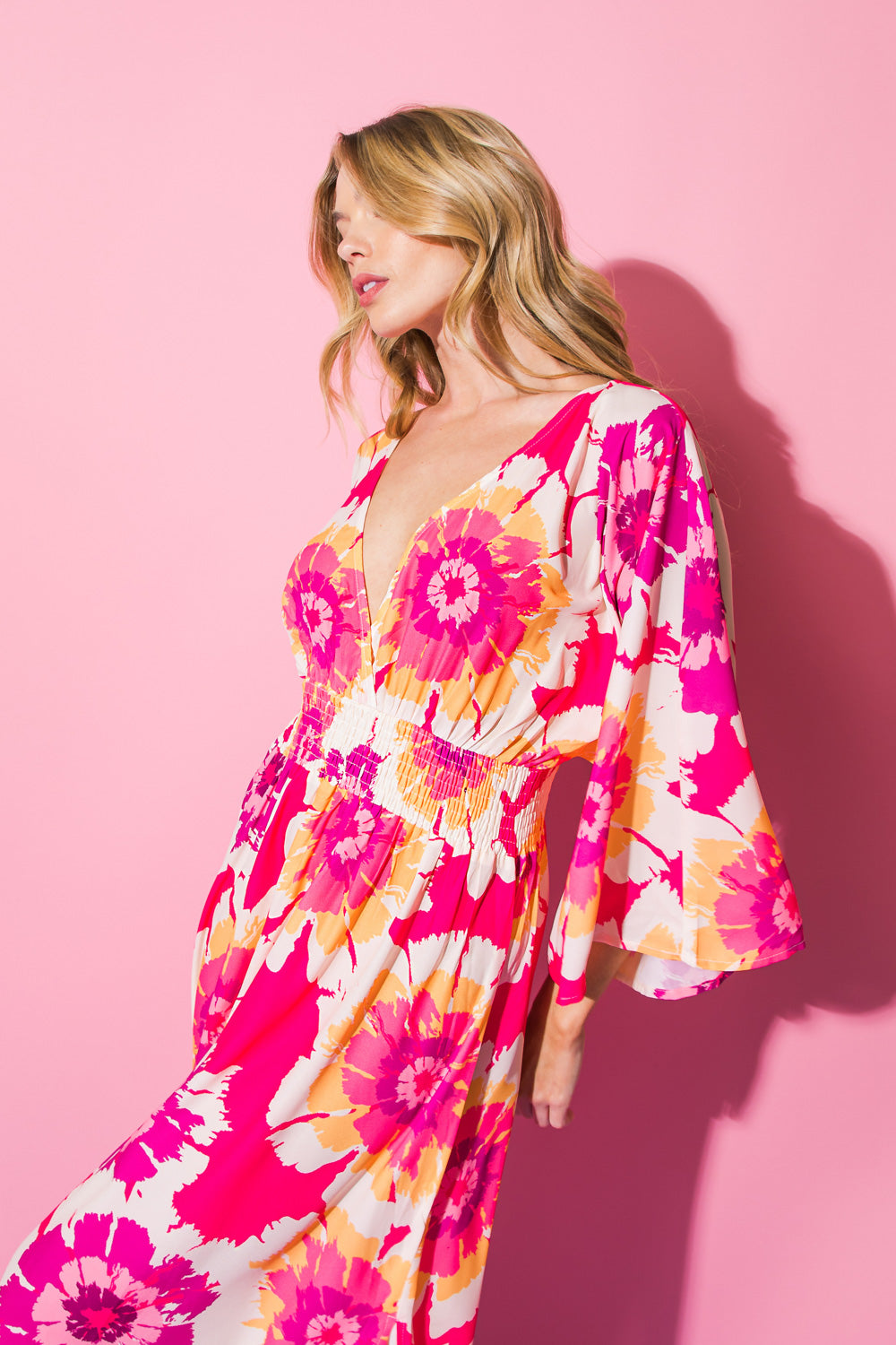 FLORAL TO SEE WOVEN MAXI DRESS