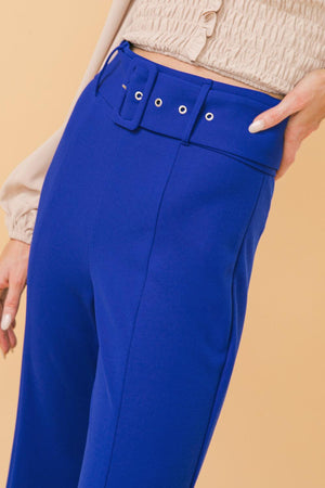 COUNTDOWN THE HOURS WOVEN FLARED PANTS.