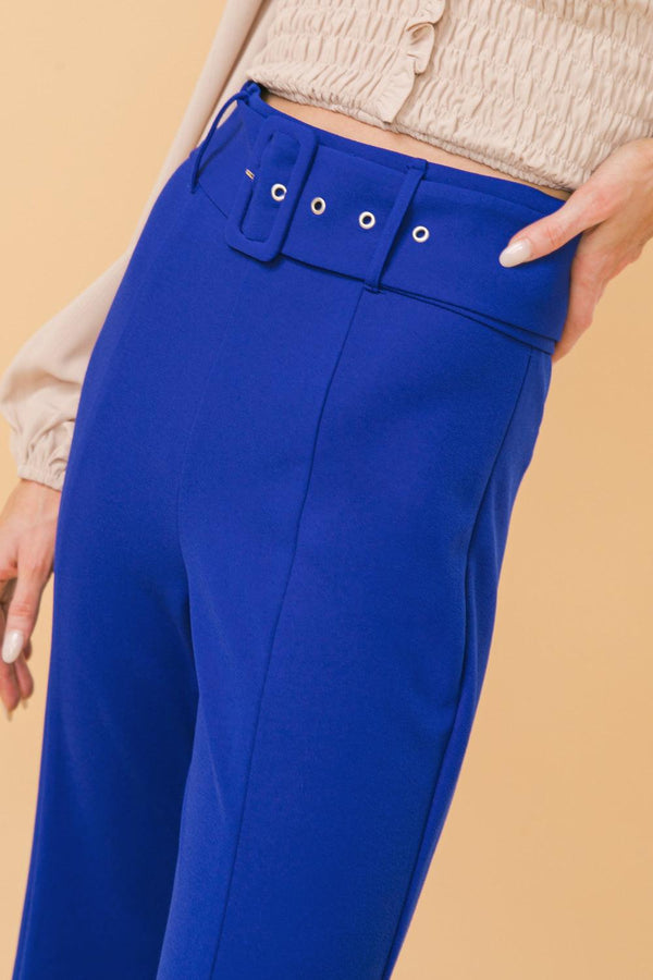 COUNTDOWN THE HOURS WOVEN FLARED PANTS.