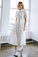 LUCKY ME WOVEN MIDI DRESS - Flying Tomato - DRESSES - Freemarket