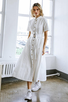 LUCKY ME WOVEN MIDI DRESS - Flying Tomato - DRESSES - Freemarket
