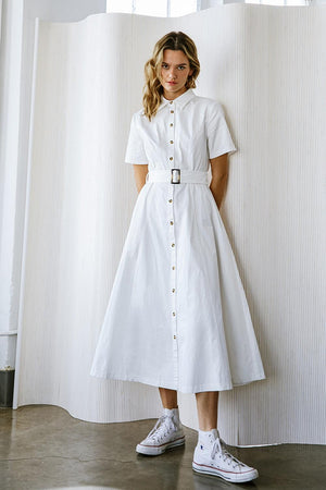 LUCKY ME WOVEN MIDI DRESS - Flying Tomato - DRESSES - Freemarket