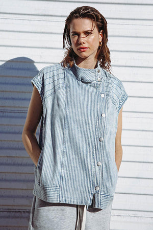 LATE SUMMER NIGHTS DENIM VEST.