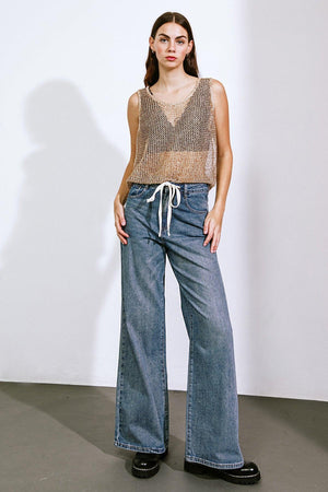 SHE'S A SWEET TALKER DENIM PANTS.
