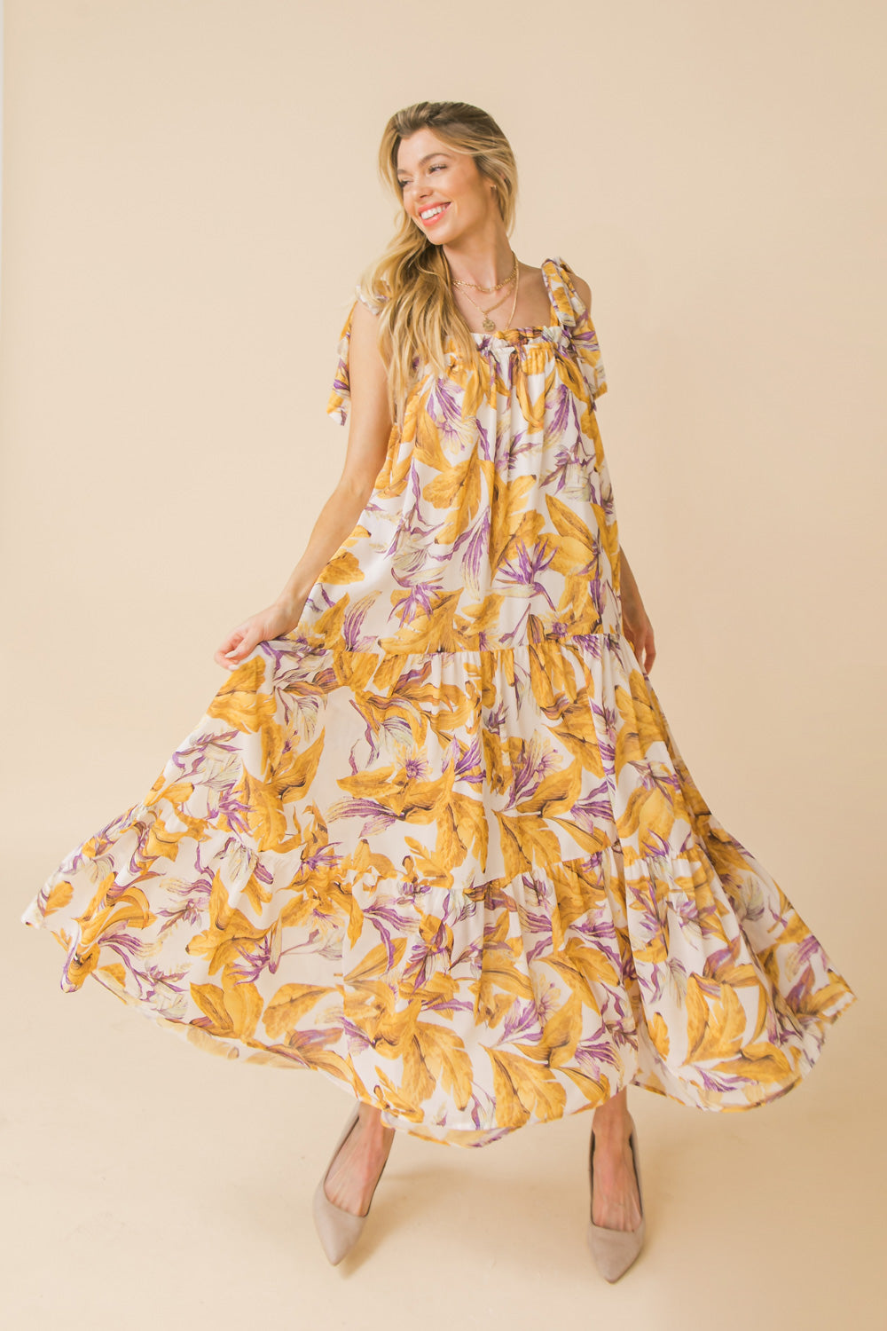 SUNNY BRIGHT WOVEN MAXI DRESS