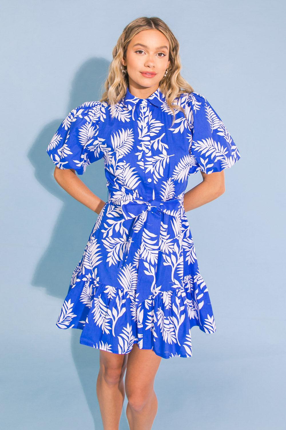 THE WAY TO LOVE WOVEN MINI DRESS.