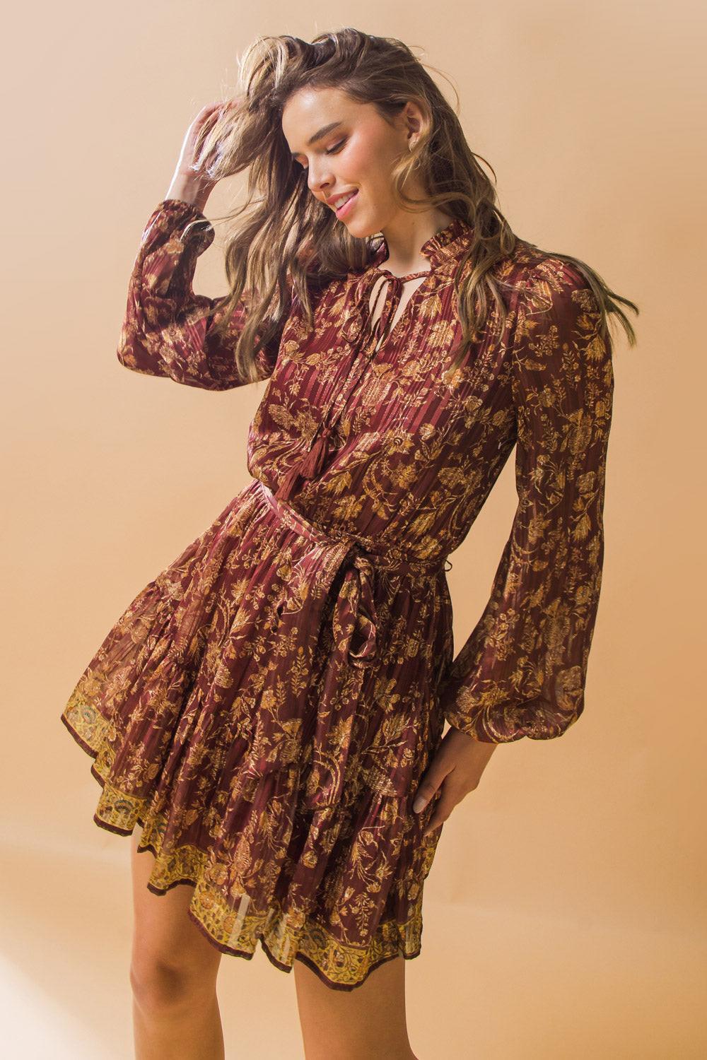 BEAUTIFUL CONFESSIONS WOVEN MINI DRESS.