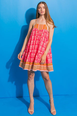 NEXT THING YOU KNOW WOVEN MINI DRESS.