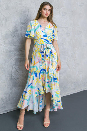 BEST SHOT WOVEN MAXI DRESS.
