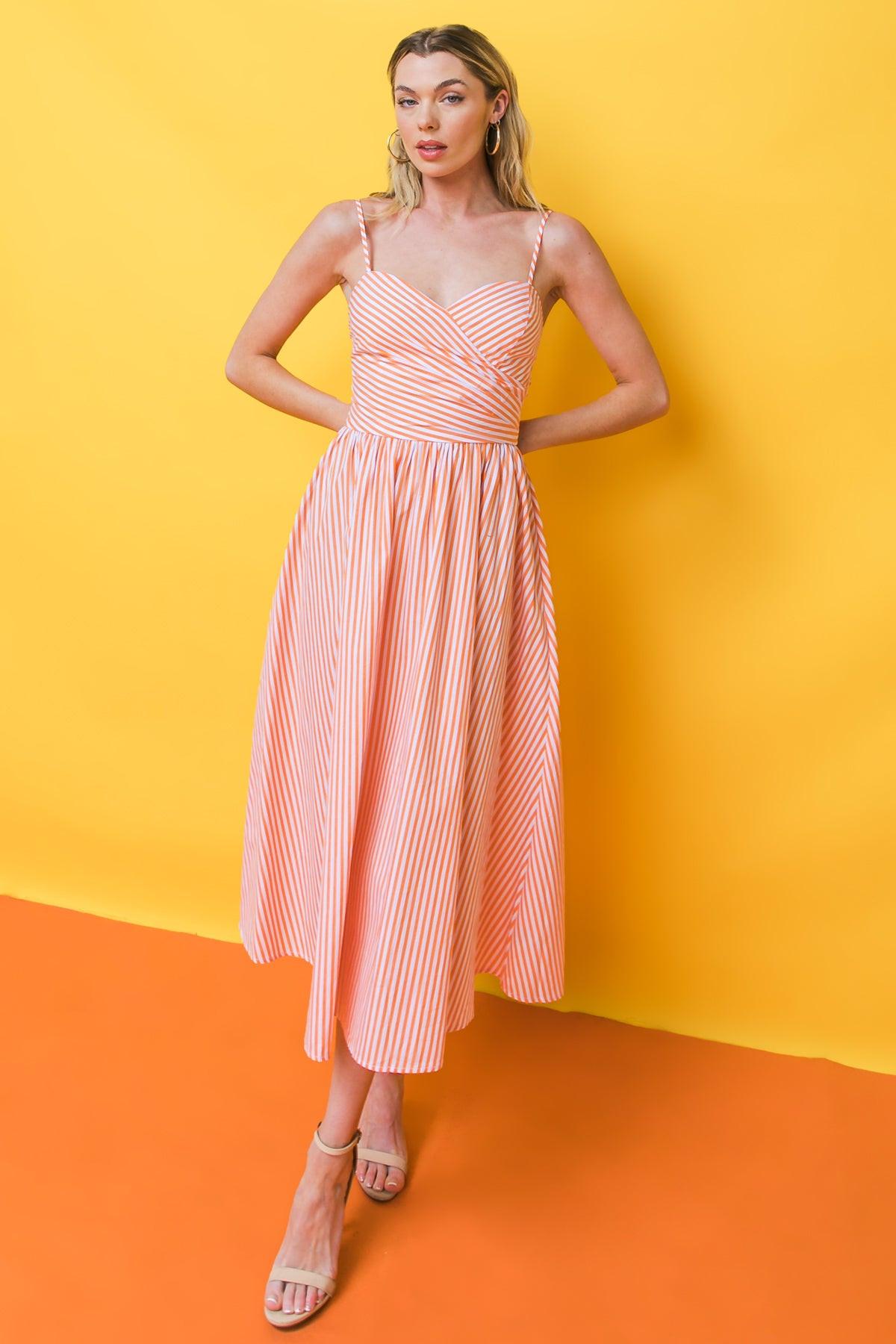 WEEKEND FESTIVALS WOVEN MIDI DRESS.