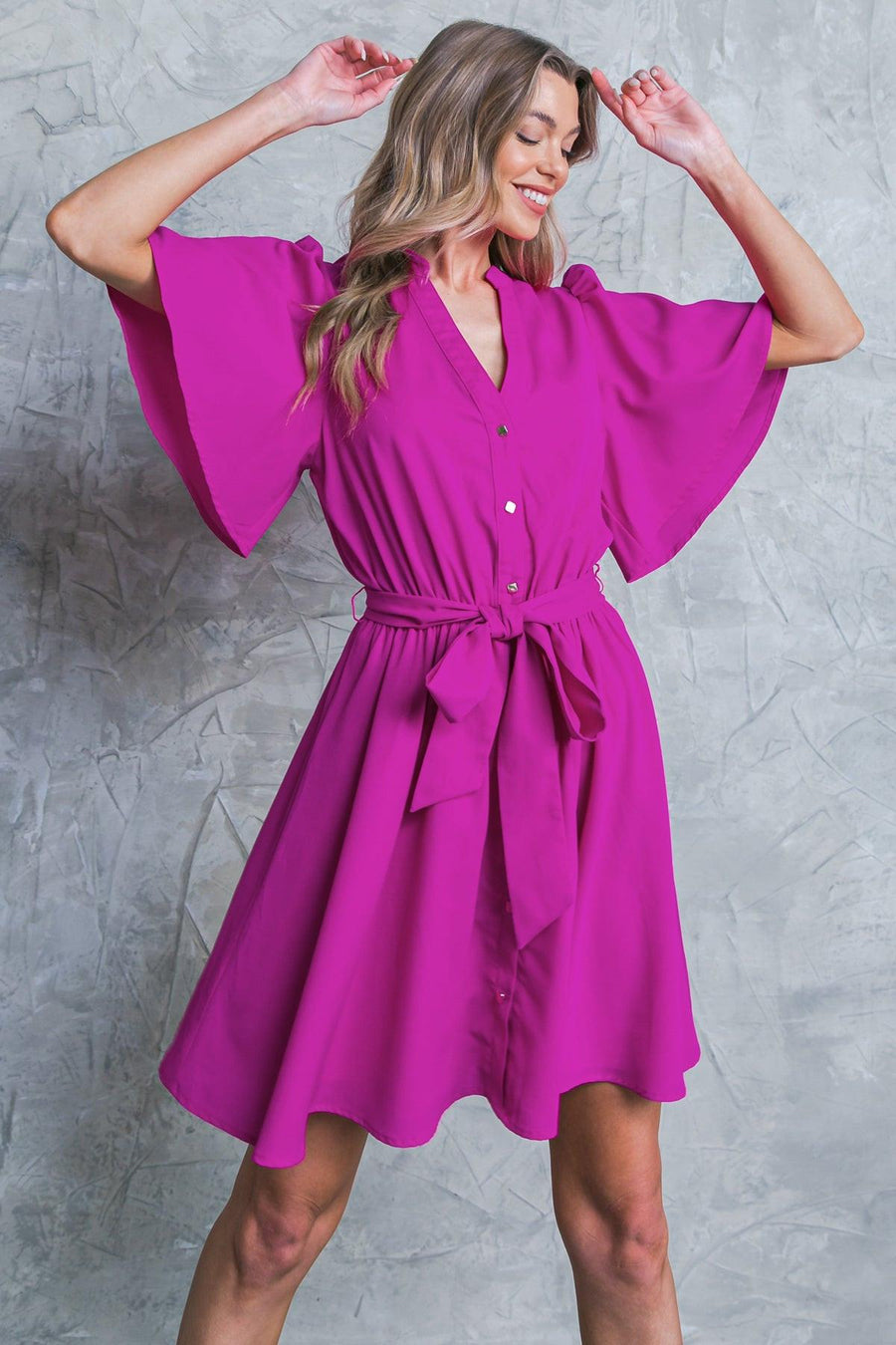 Flying Tomato Black Faux Leather A-Line Mini Dress