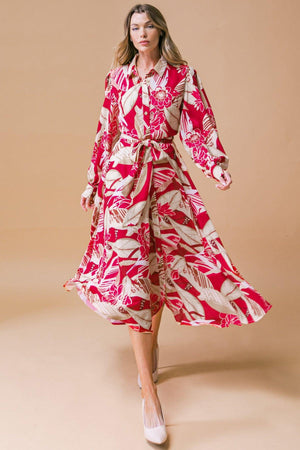 HEART OF WOVEN MIDI DRESS.
