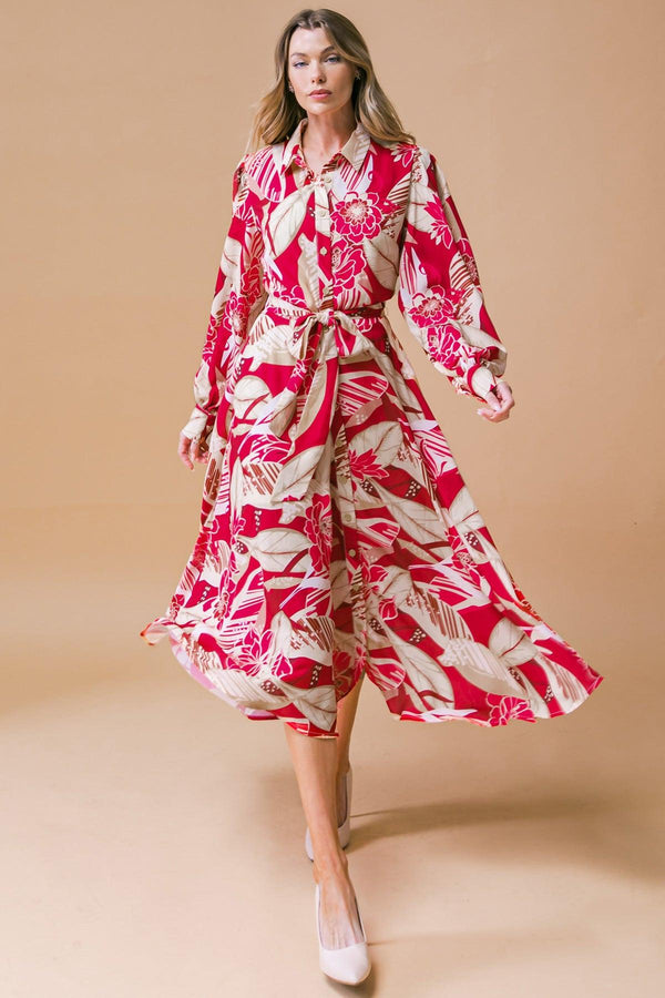 HEART OF WOVEN MIDI DRESS.