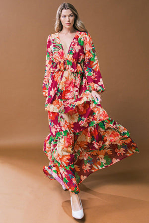 LEAVE YOU SPEECHLESS WOVEN MAXI DRESS.