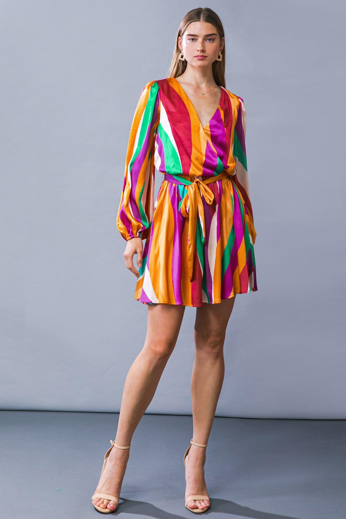 ADORABLE INTENTIONS WOVEN MINI DRESS.
