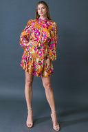JUST BELIEVE IN ME WOVEN MINI DRESS.