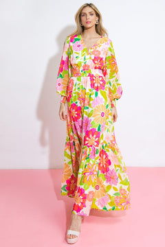 HEADING UPTOWN WOVEN MAXI DRESS.