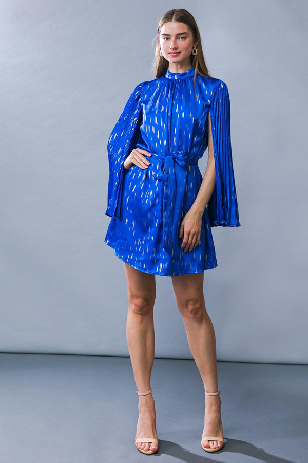 MESMERIZING ELEGANCE WOVEN MINI DRESS.
