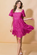 NEVER BE THE SAME WOVEN MINI DRESS.