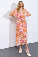 MOST WONDERFUL TIME WOVEN MIDI DRESS.