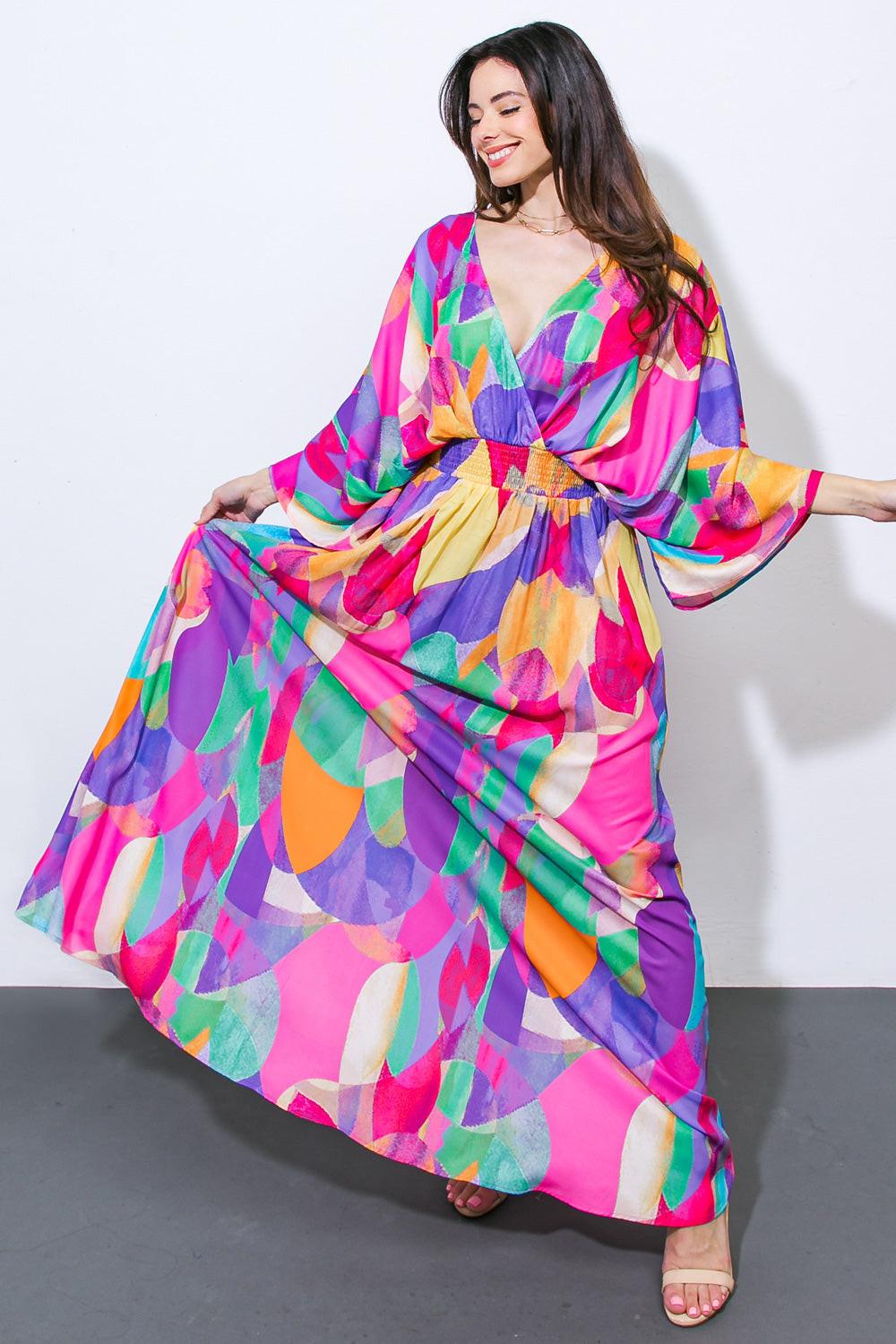 LET HER SHINE WOVEN MAXI DRESS.