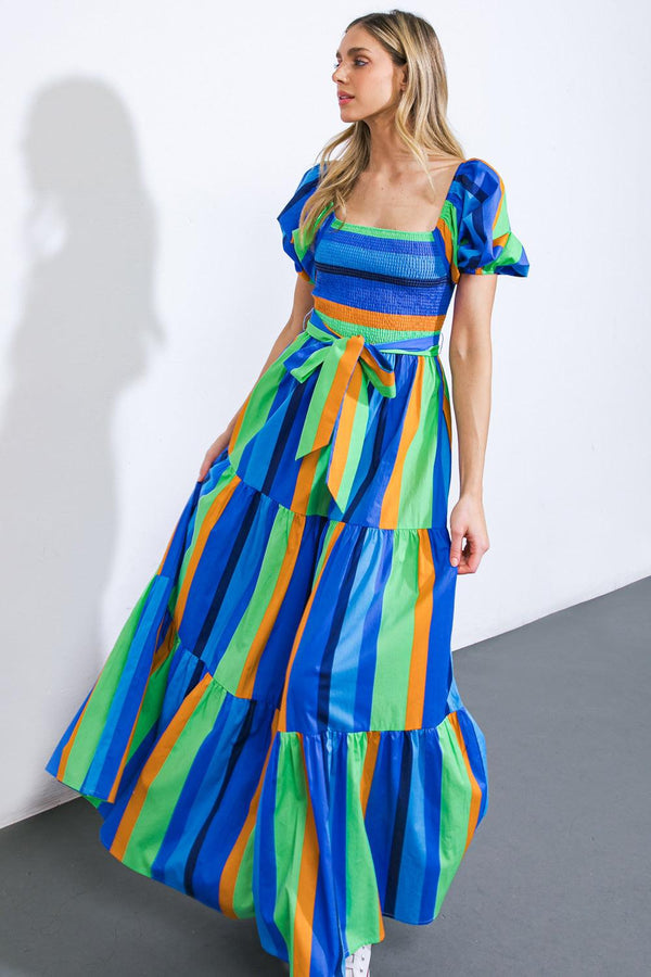 ALL ABOUT THE VIBE WOVEN MAXI DRESS.