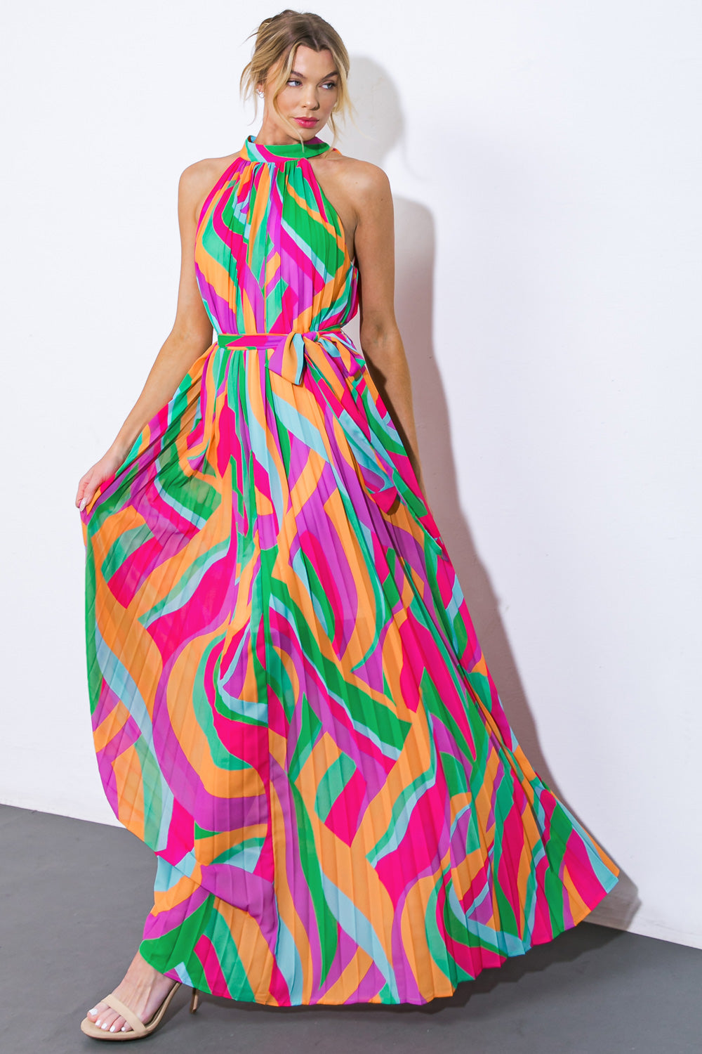 AS TIME GOES BY WOVEN MAXI DRESS