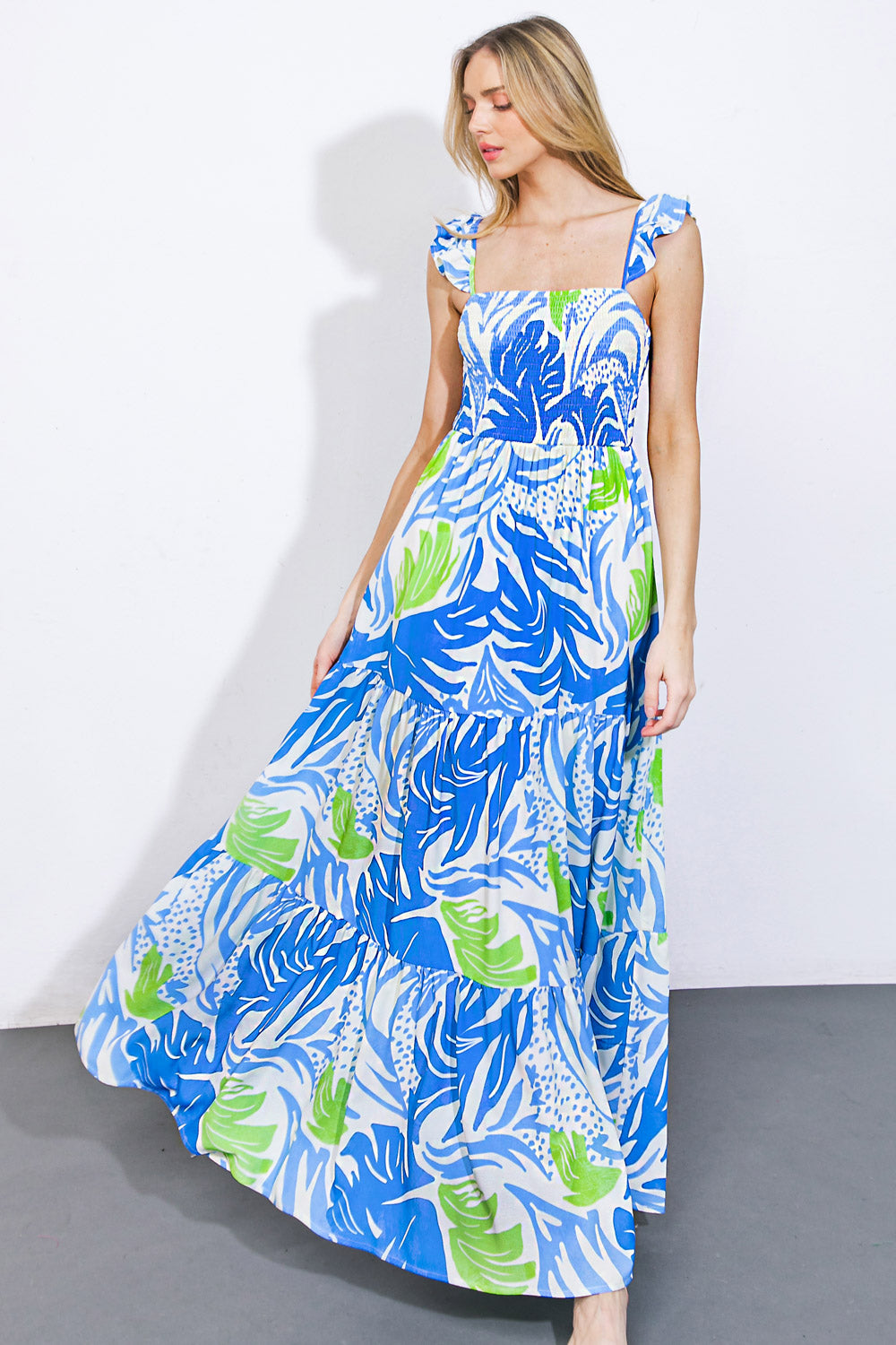 ON THE BRIGHT SIDE WOVEN MAXI DRESS