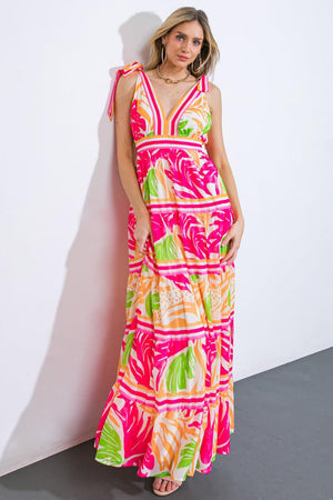 TAKE THE TRAILS WOVEN MAXI DRESS.
