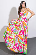 UP TO CHANCE WOVEN MAXI DRESS.