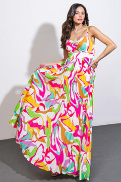 UP TO CHANCE WOVEN MAXI DRESS.